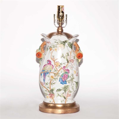 Lot 348 - French Style Porcelain Lamp Height 14 1/2 inches.