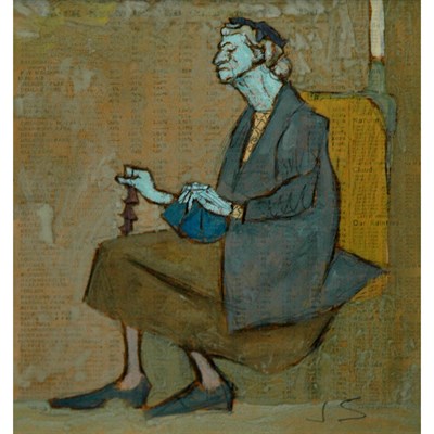 Lot 105 - Joseph Solman American, 1909-2008 Subway Rider-...