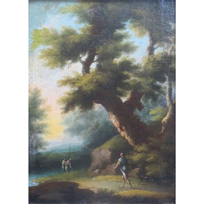 Lot 74 - Manner of Francesco Zuccarelli Travelers on a...