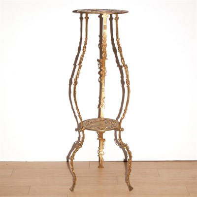 Lot 391 - Aesthetic Movement Gilt-Metal Stand Circa 1880...
