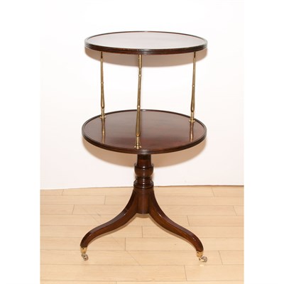 Lot 524 - Regency Style Brass and Mahogany Two-Tier...