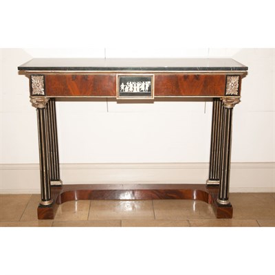 Lot 389 - Regency Style Silvered and Painted Wood...