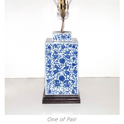 Lot 295 - Pair of Chinese Blue and White Porcelain Vases...