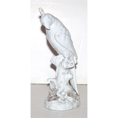 Lot 346 - Monochrome Porcelain Figure of a Parrot Height...
