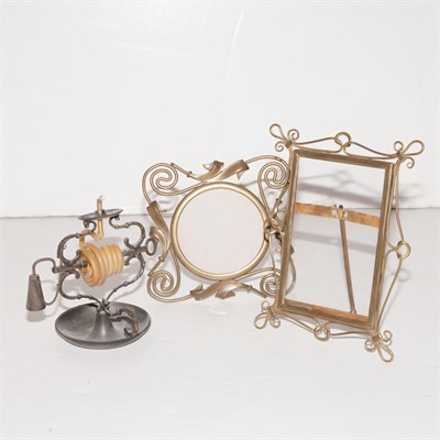 Lot 360 - Group of Ten Articles Including brass picture...