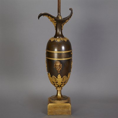 Lot 388 - Empire Gilt and Patinated-Bronze Ewer After a...