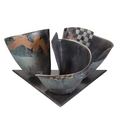 Lot 278 - Bennett Bean American, b. 1941 Three Vessels...