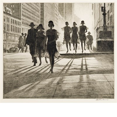 Lot 96 - Martin Lewis SHADOW DANCE (MCC. 88) Drypoint...
