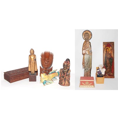 Lot 143 - Group of Asian, African and Continental Carved...
