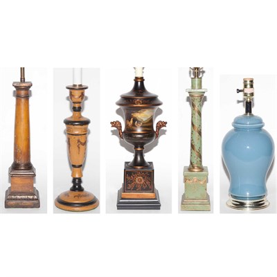 Lot 147 - Group of Six Table Lamps Height of tallest 19...