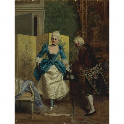 Lot 10 - Antonio Zoppi Italian, 1860-1926 The New Dress...