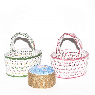 Lot 183 - Group of Three Portuguese Pottery Baskets...