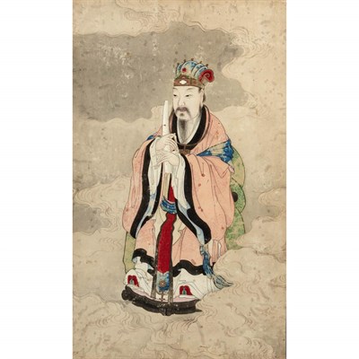 Lot 154 - Chinese School 19th Century Dignitary seated...