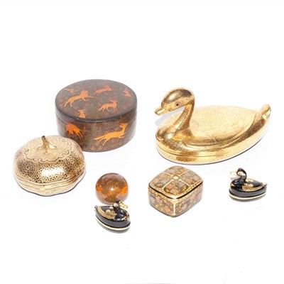 Lot 187 - Group of Animal Themed Lacquered Boxes...