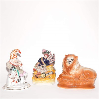 Lot 195 - Group of Staffordshire Figures and Figures of...