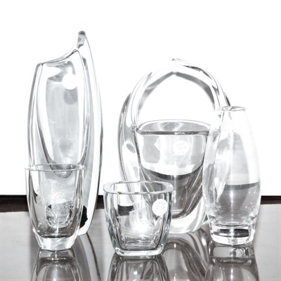 Lot 208 - Group of Ten Glass Vases Height of tallest 8...