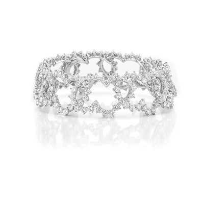 Lot 135 - Platinum and Diamond Necklace and Bracelet, Angela Cummings