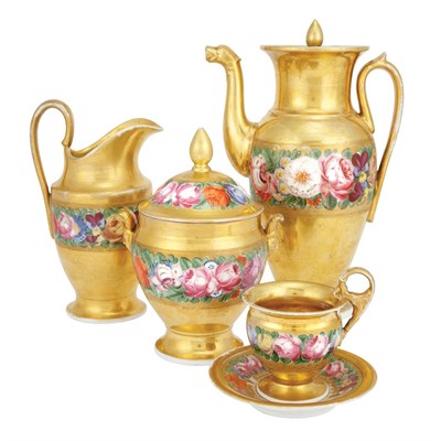 Lot 302 - Russian Porcelain Coffee Service Possibly...