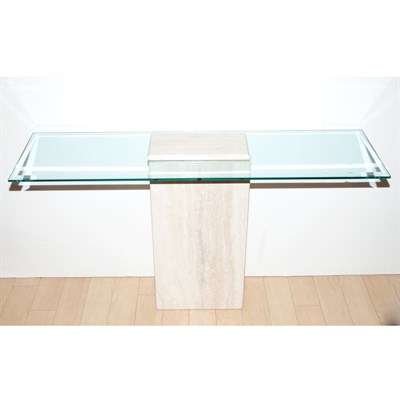 Lot 260 - Marble and Glass Console Contemporary Height...