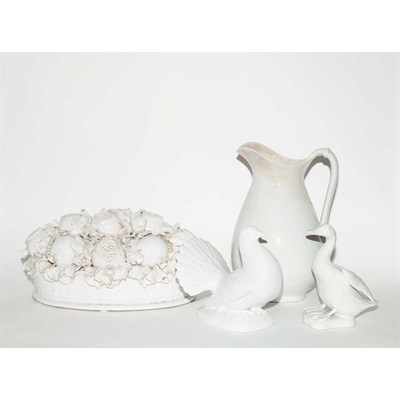 Lot 228 - Group of White Glazed Porcelain and Pottery...