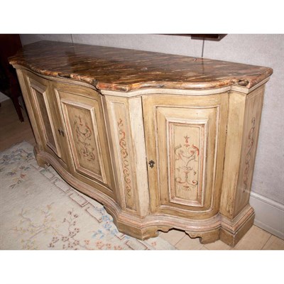 Lot 232 - Italian Provincial Style Painted Side Cabinet...