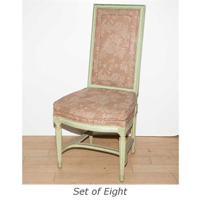 Lot 237 - Set of Eight French Provincial Style Painted...