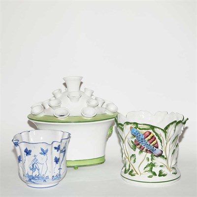 Lot 239 - Group of Eight Pottery Jardinieres Height of...