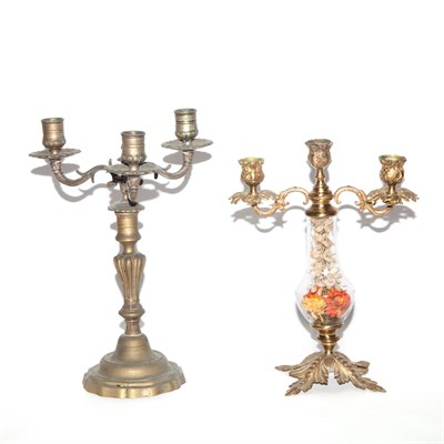 Lot 243 - Pair of Georgian Style Metal Three-Light...
