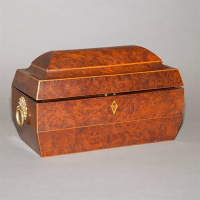 Lot 419 - English Field Maple Tea Caddy 19th Century The...