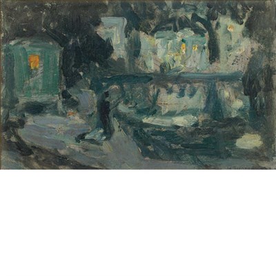 Lot 23 - Henri Le Sidaner French, 1862-1939 La Roulotte...