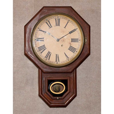 Lot 311 - Submarine Oak Wall Clock Height 24 inches.