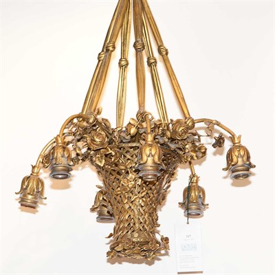 Lot 317 - French Style Gilt-Bronze Basket-Form...
