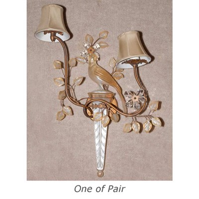 Lot 337 - Pair of French Style Metal and Composition Two-...