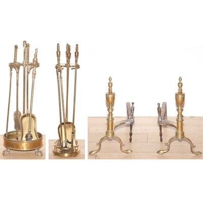 Lot 338 - Two Pairs of Andirons; And Two Sets of...