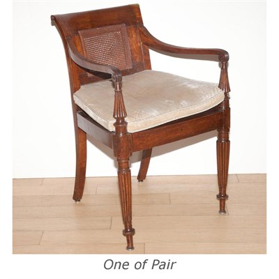 Lot 379 - Pair of Regency Mahogany Open Armchairs