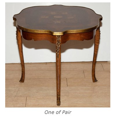 Lot 420 - Pair of Transitional Louis XV/XVI Style Inlaid...