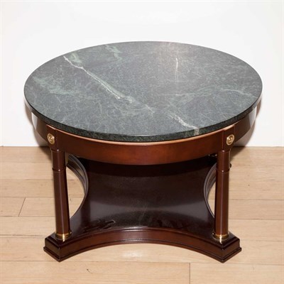 Lot 433 - Empire Style Marble Top Mahogany Low Table...