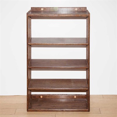 Lot 447 - Provincial Stained Wood Hanging Bookshelf...