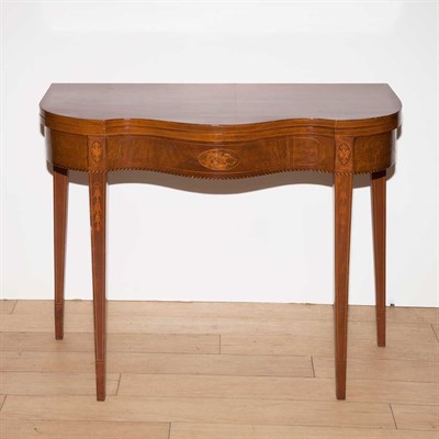 Lot 448 - George III Inlaid Mahogany Fold-Over Games...