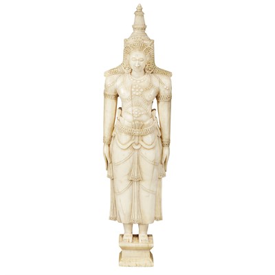 Lot 31 - Sri Lankan Ivory Figure of a Monarch Kandyan...