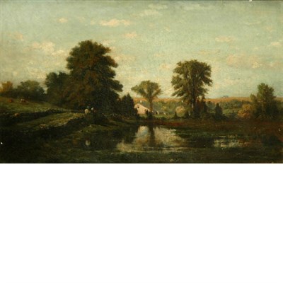 Lot 101 - Manner of Henry Pember Smith Landscape with a...