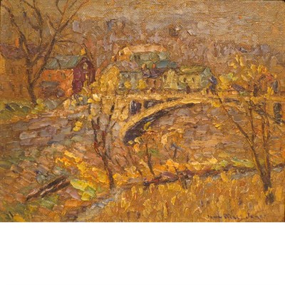 Lot 51 - John Wells James American, 1873-1951 Bridge at...