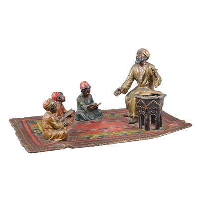 Lot 326 - Austrian Cold-Painted Bronze Figural Group...