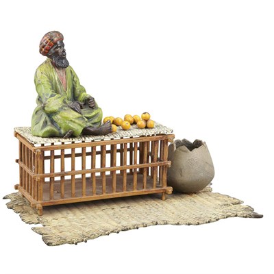 Lot 329 - Austrian Cold-Painted Bronze Figure of an Arab...