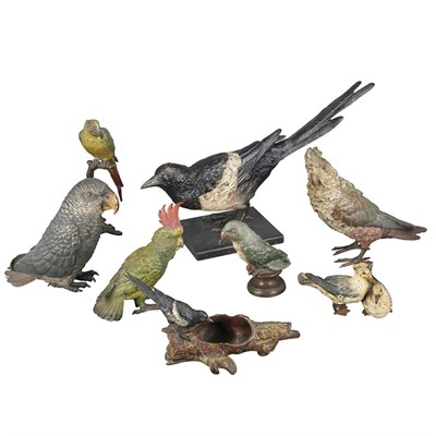 Lot 327 - Group of Eight Austrian Cold-Painted Bronze...