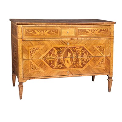 Lot 456 - Northern Italian Neoclassical Walnut and...
