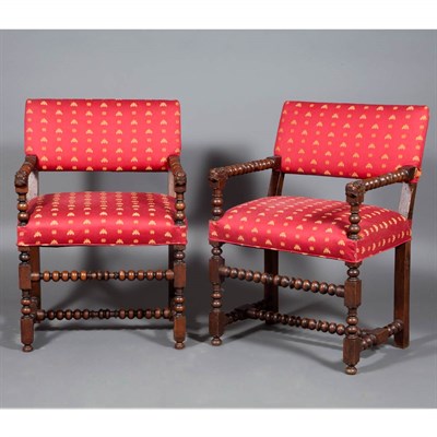 Lot 131 - Pair of Continental Baroque Style Walnut...