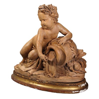 Lot 452 - Louis XV Style Terra Cotta Figure of a Putto...
