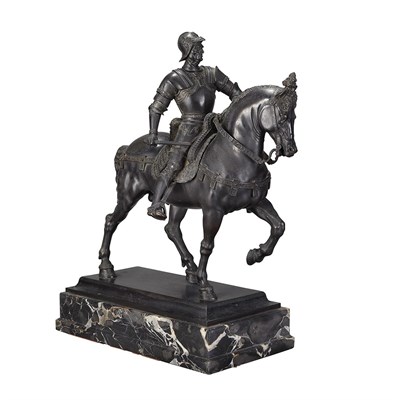 Lot 273 - Unsigned Bronze Equestrian Group of Bartolomeo...