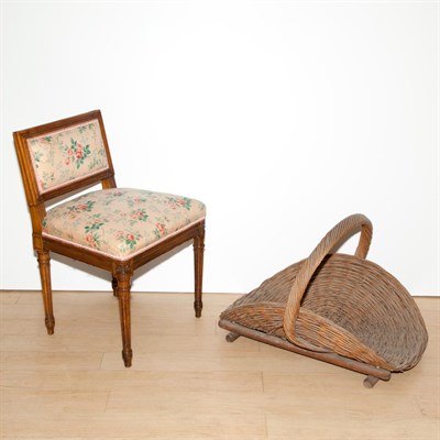 Lot 400A - Provincial Walnut Side Chair; Together with a...